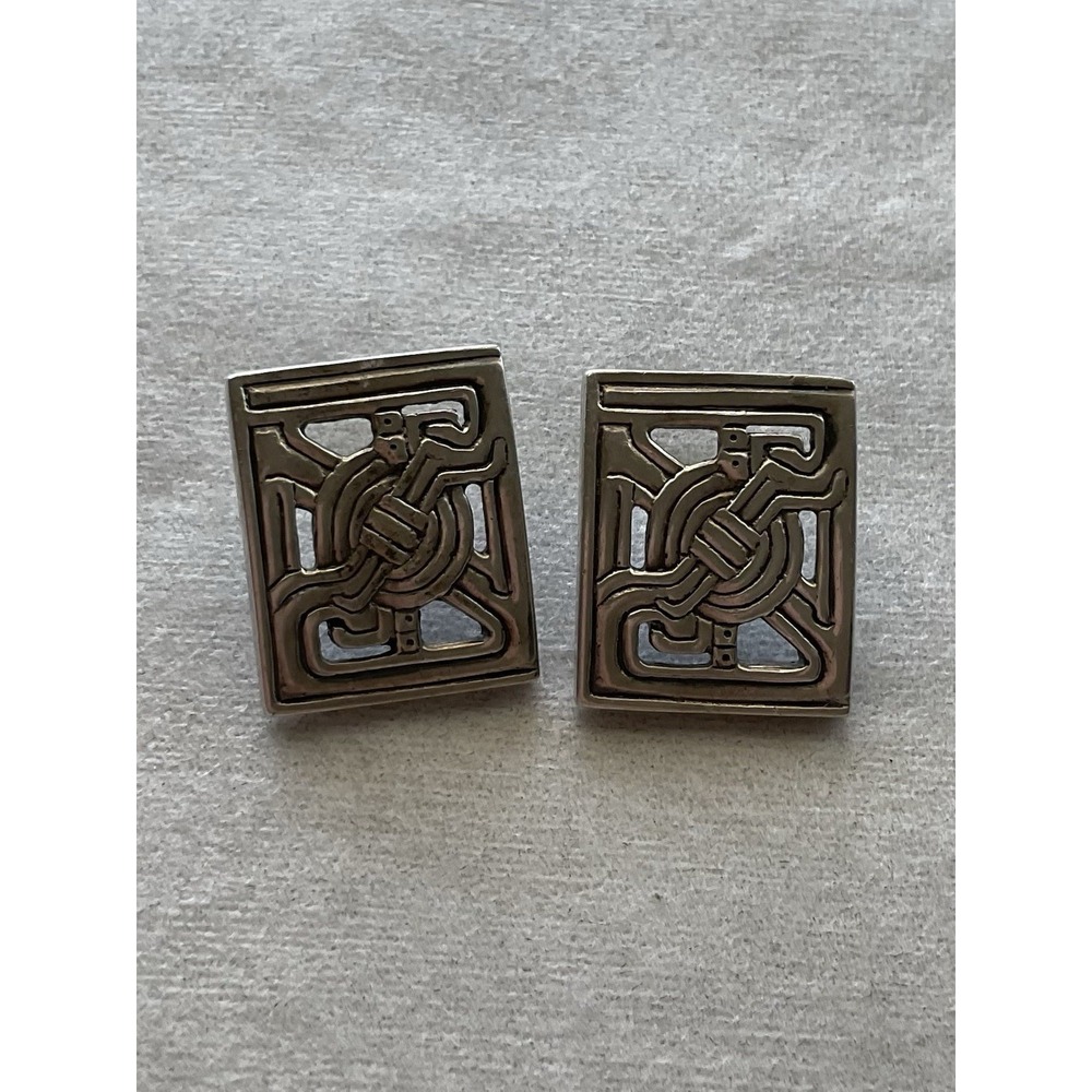 Metropolitan Museum of Art (MMA) sterling silver post earrings Vintage Estate